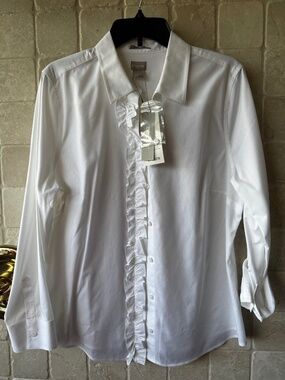 Chico's logn sleeve button down top